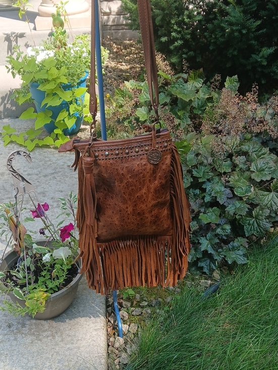 Double J Saddlery, Handbags - Double J Saddlery the PP41 Vintage Cognac Ostrich Pouch Purse